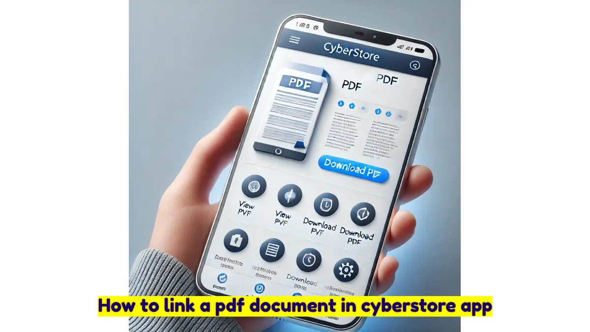 How to Link a PDF Document in Cyberstore App