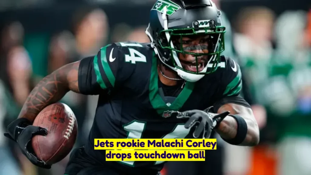 Jets rookie Malachi Corley drops touchdown ball
